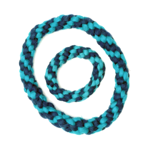 Rope Ring Dog Toy, Blue/Turq