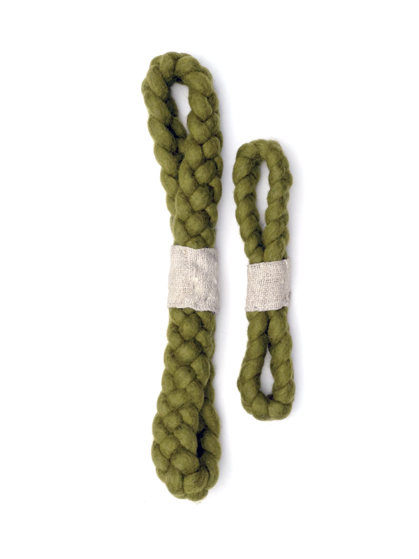 Loop Pull w/ Hemp Dog Toy, Green